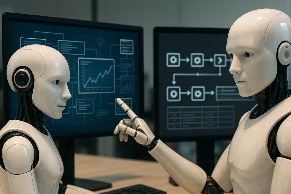 A visual comparison of the technological frameworks behind AI agents and AI automations.