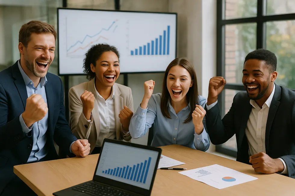 A financial planner delving into growth strategies by examining sales and profit metrics.