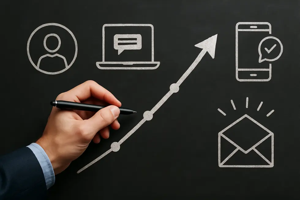 A depiction of digital inbox clutter, symbolizing ignored cold outreach.