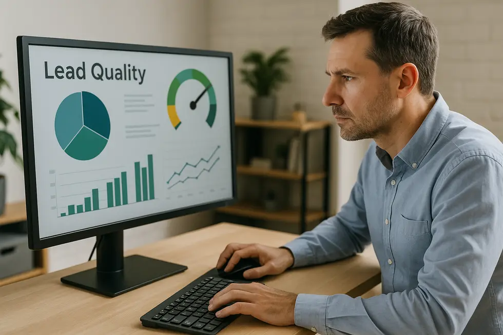 A business owner evaluating lead quality with detailed metrics.