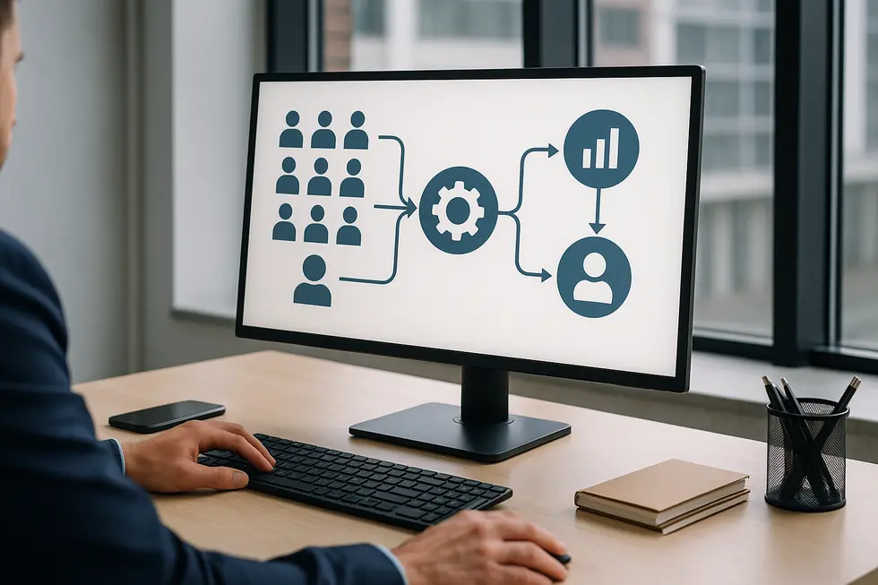 A digital dashboard displaying automated lead capture in action.