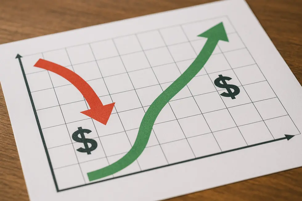 Illustration of financial optimization through reducing overhead and precise pricing strategies.