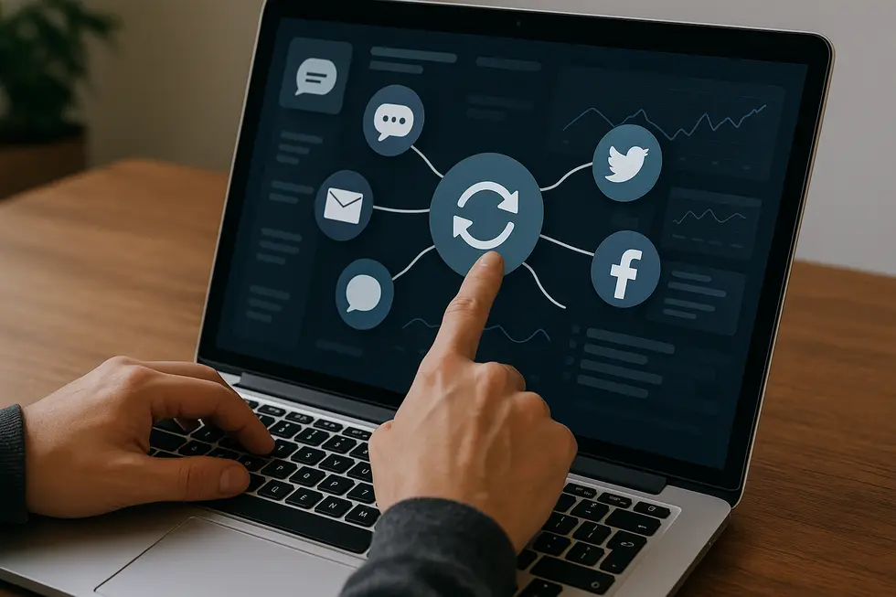Business owner crafting personalized email sequences to enhance follow-up communication.
