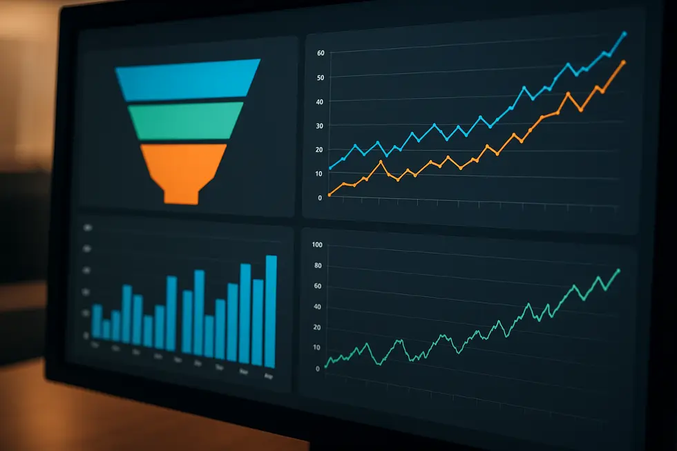 An automated dashboard to monitor lead capture and conversion.