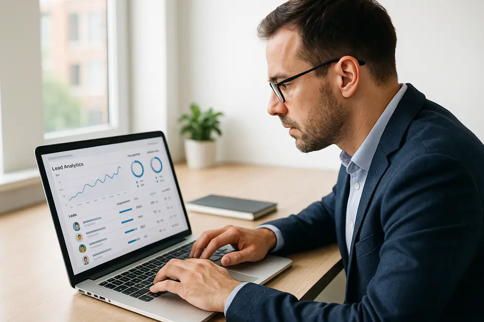 A business owner evaluating lead engagement metrics.