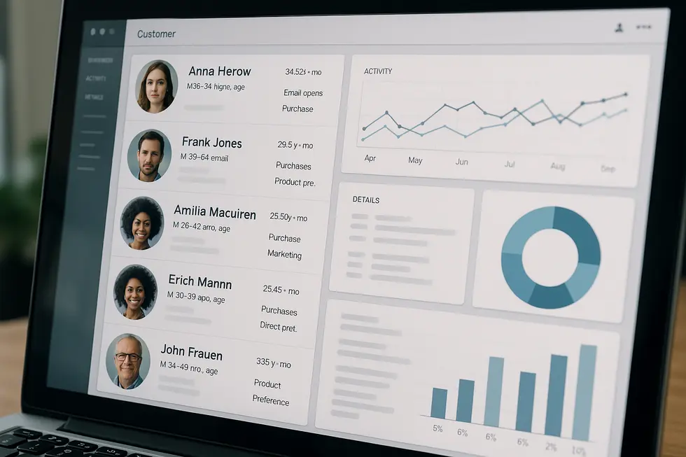 A dashboard illustrating how high-growth companies tailor customer experiences based on individual data.