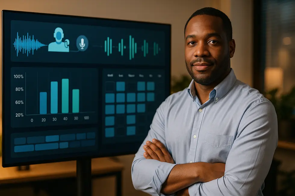A business dashboard visualizing instant lead engagement and live voice agent activity.